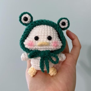 Jayjay den udda ankan i grodmössa plysch | Avtagbar grodmössa Amigurumi