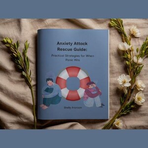 Anxiety Attack Rescue Guide | Panic Attack Calming Tools | Grounding Exercises Printable | Nervous System Reset