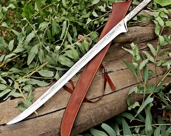 Medieval Handmade Fantasy Sword, Custom Made Replica Sword In Damascus Steel, Decorative Unique Sword For Wall Hanging Nordic Art