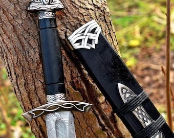 Medieval Handmade Fantasy Sword, Custom Made Replica Sword In Damascus Steel, Decorative Unique Sword For Wall Hanging Nordic Art