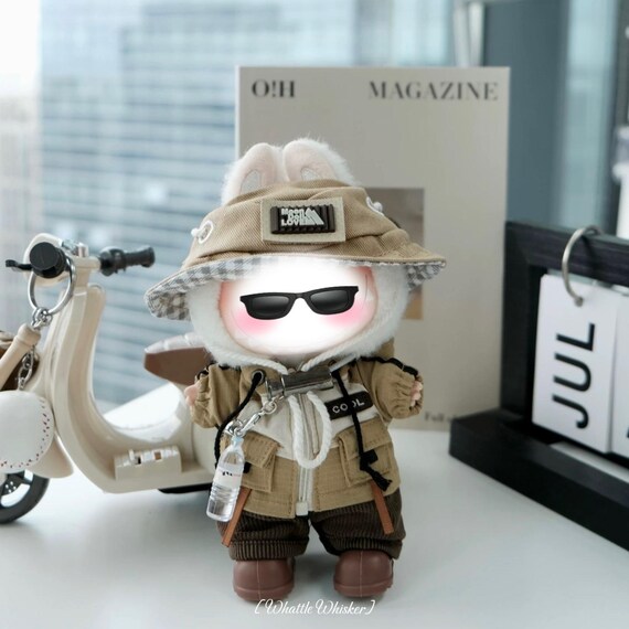 Adventure Hiking Clothes Set for All 6.7'' 17cm Dolls: Outdoor Explorer Outfit with Bucket Hat, Jacket, Shorts and Mini Camera