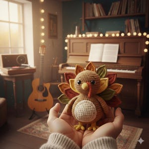 Beginner Crochet Turkey Pattern PDF - Amigurumi Thanksgiving Plushie