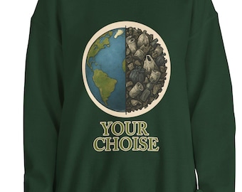 Sweat graphique Earth Choice, t-shirt de sensibilisation au changement climatique