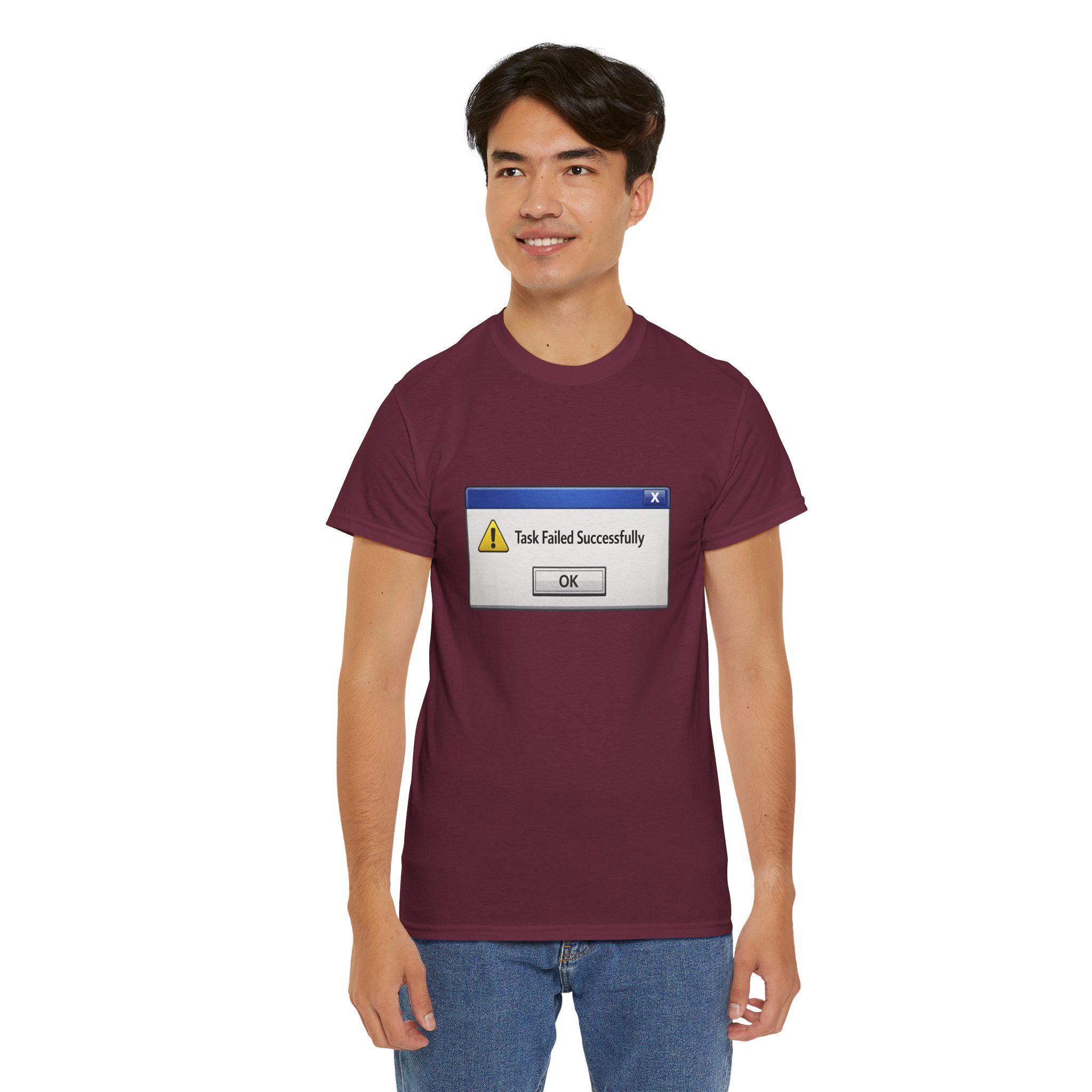 Task Failed Successfully Shirt | Retro Error Message Tee, Funny Coding ...