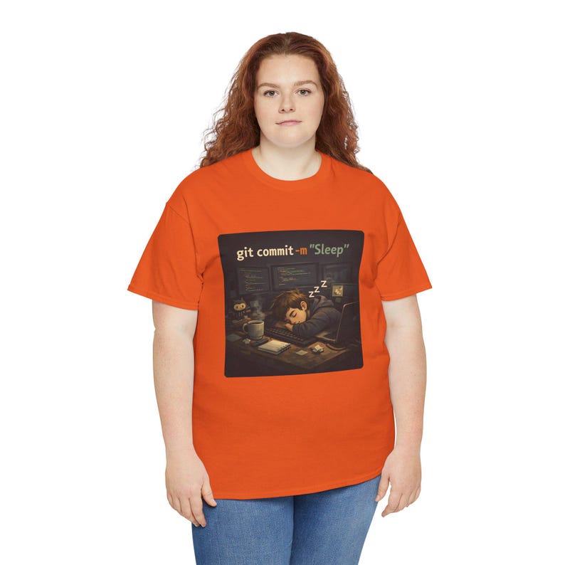 Git Commit Sleep T-Shirt – Programmer Humor, Tired Coder Tee image 8