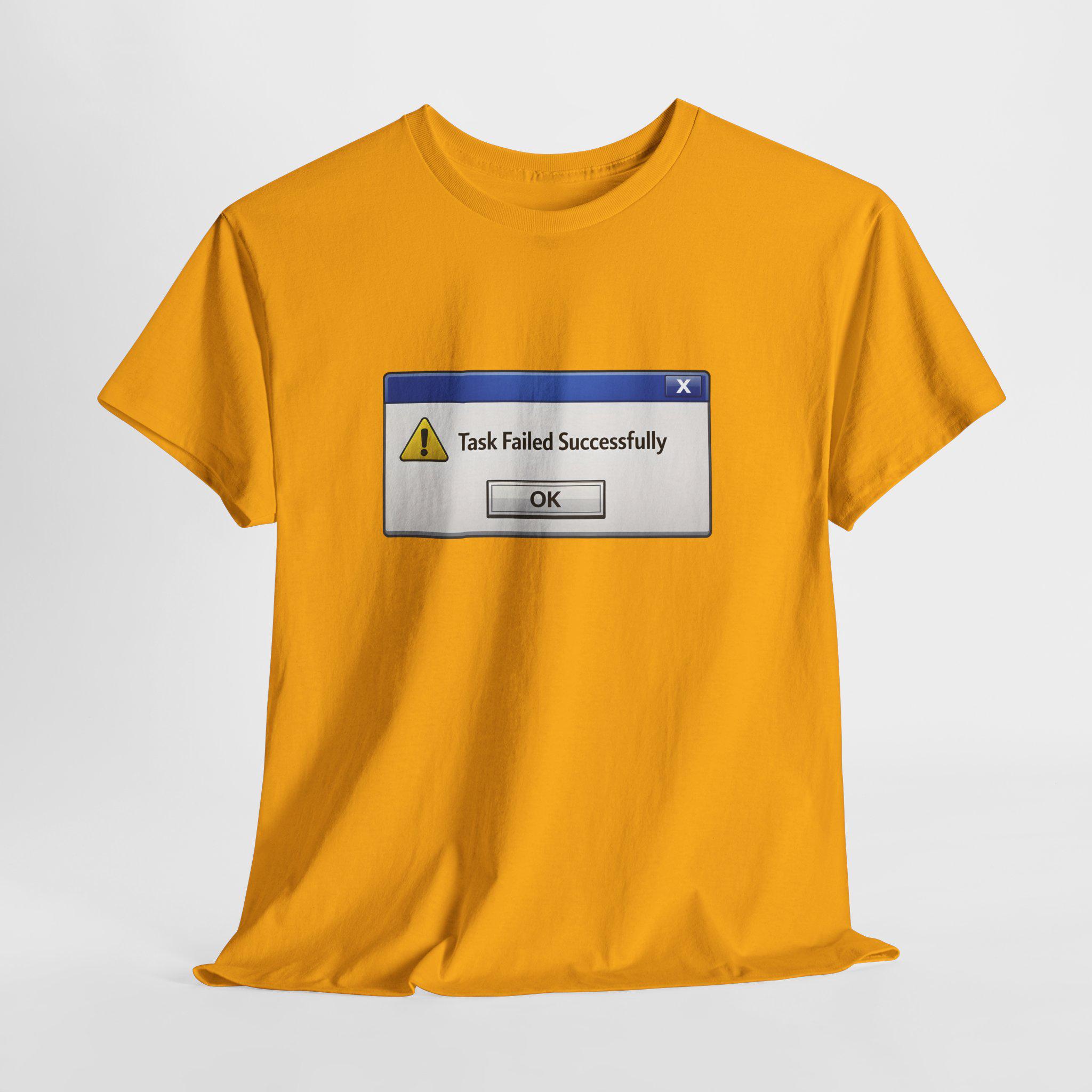 Task Failed Successfully Shirt | Retro Error Message Tee, Funny Coding ...