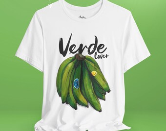 Unisex Green Bananas Lover T-Shirt, Tropical Ecuadorian Fruit Tee
