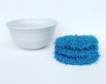 Crochet Dish Scrubbies - Set of 3 Eco-Friendly Washable Scrubbers