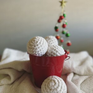 Crochet Snowballs - Indoor Snowballs - Crochet Indoor Snowballs - Stocking Stuffers - Gift Ideas - Christmas - Set of 6
