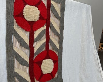 Mid Century European Woven Textile Art highly collectible