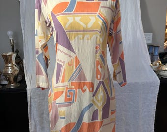 Vintage silk dress 1960’s Mary Mcfadden original sz small/medium