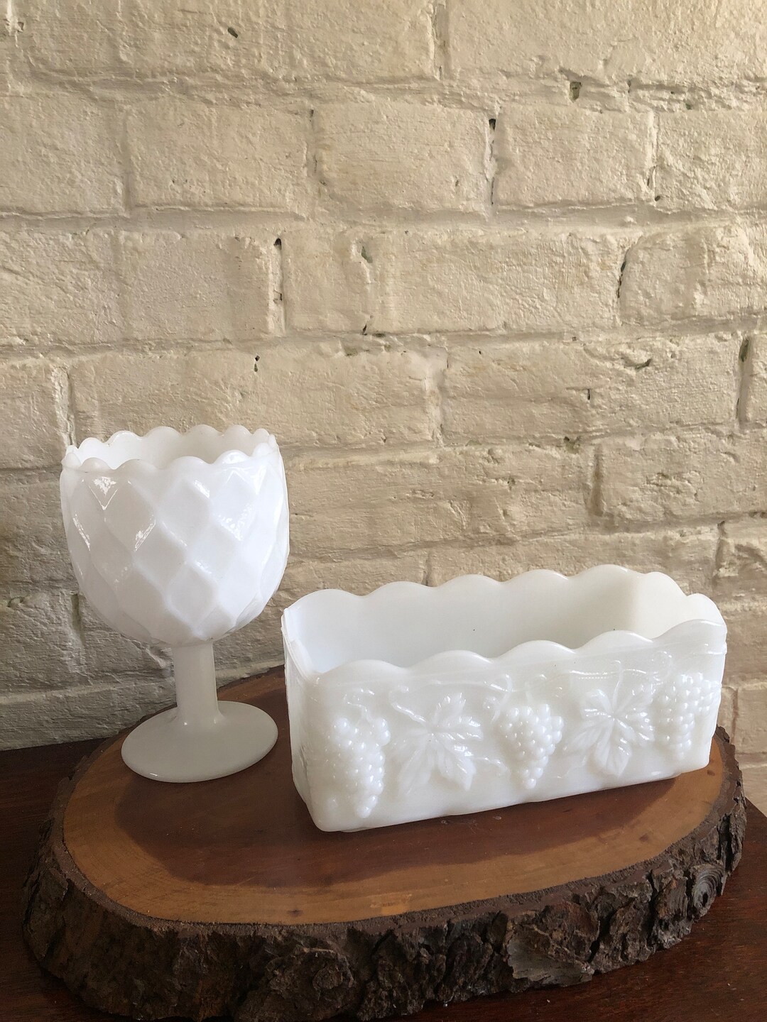 Great Description About Vintage Milk Glass Planter