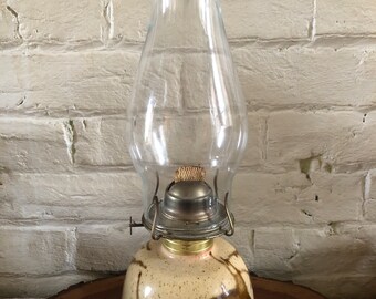 Vintage Pottery Oil Lamp