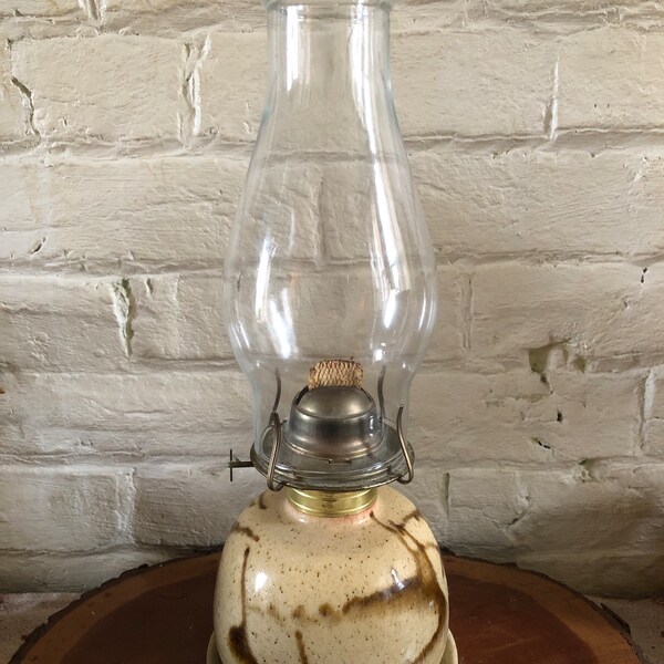Pottery Oil Lamp Etsy