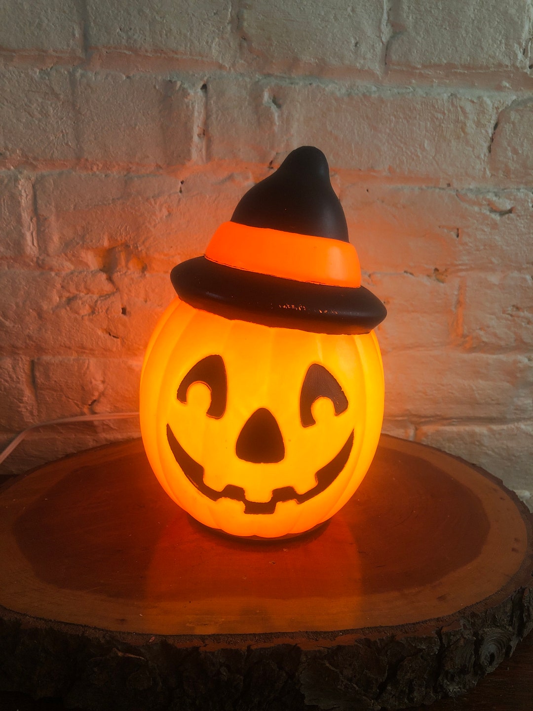 Vintage Empire Pumpkin Tabletop Blow Mold 1995 Lighted Etsy