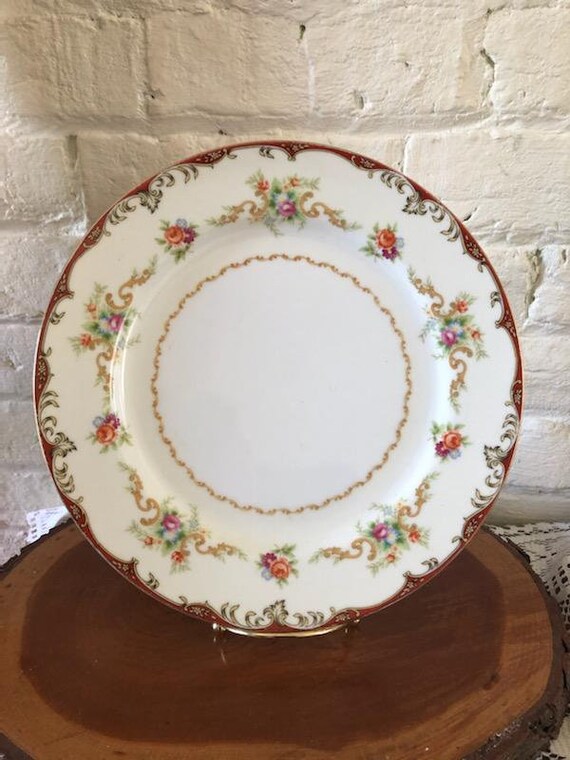 Vintage Empress China Roselle Dinner Plates Japan 201 Etsy