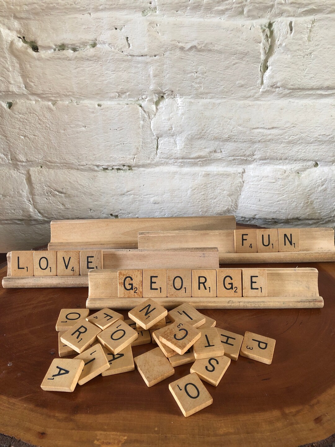 Vintage Scrabble Tiles and Trays Etsy