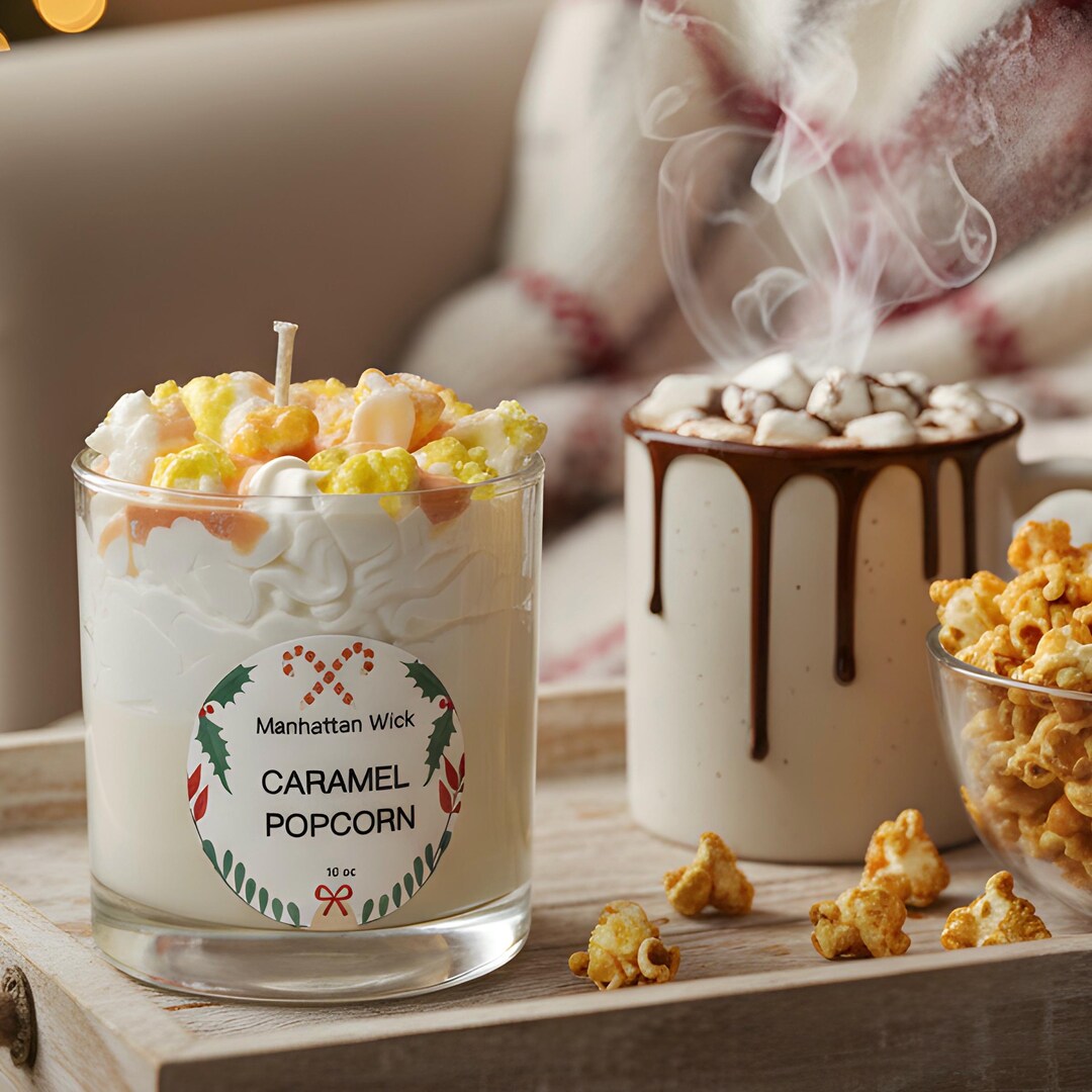 Popcorn Candle Caramel Popcorn Candle - Etsy