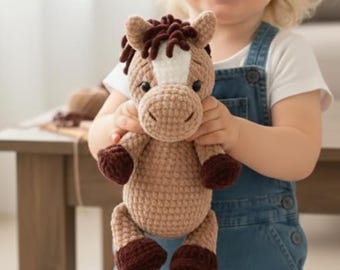 Horse Amigurumi Crochet Pattern | Stuffed Farm Animal Toy (Digital Download)