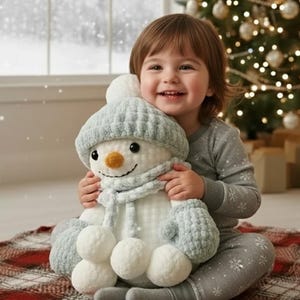 Amigurumi-haakpatroon pluche sneeuwpop – wintervakantiespeelgoed (pdf)