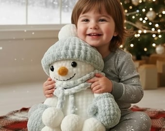Plüsch-Schneemann-Amigurumi-Häkelanleitung – Winterliches Weihnachtsspielzeug (PDF)