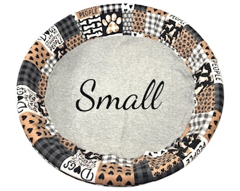 Handmade Fleece Whelping Pool Liner Round, Custom Dog Bed Cover, Optional Personalized & Moving Blanket Base