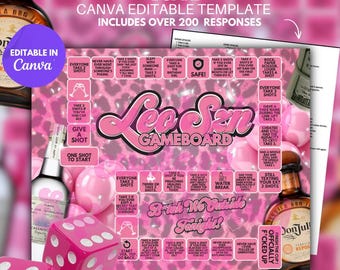 12 tableros de juego personalizados del zodíaco para fiestas / Plantilla editable de Canva (Descarga digital)