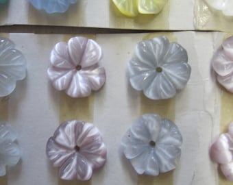 Flat Backed Fiber Optic Cat's Eye Flower Pairs 1/2 Inch