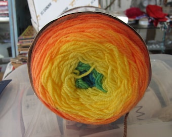 Thunderbird Loin Brand Mandala  yarn cake