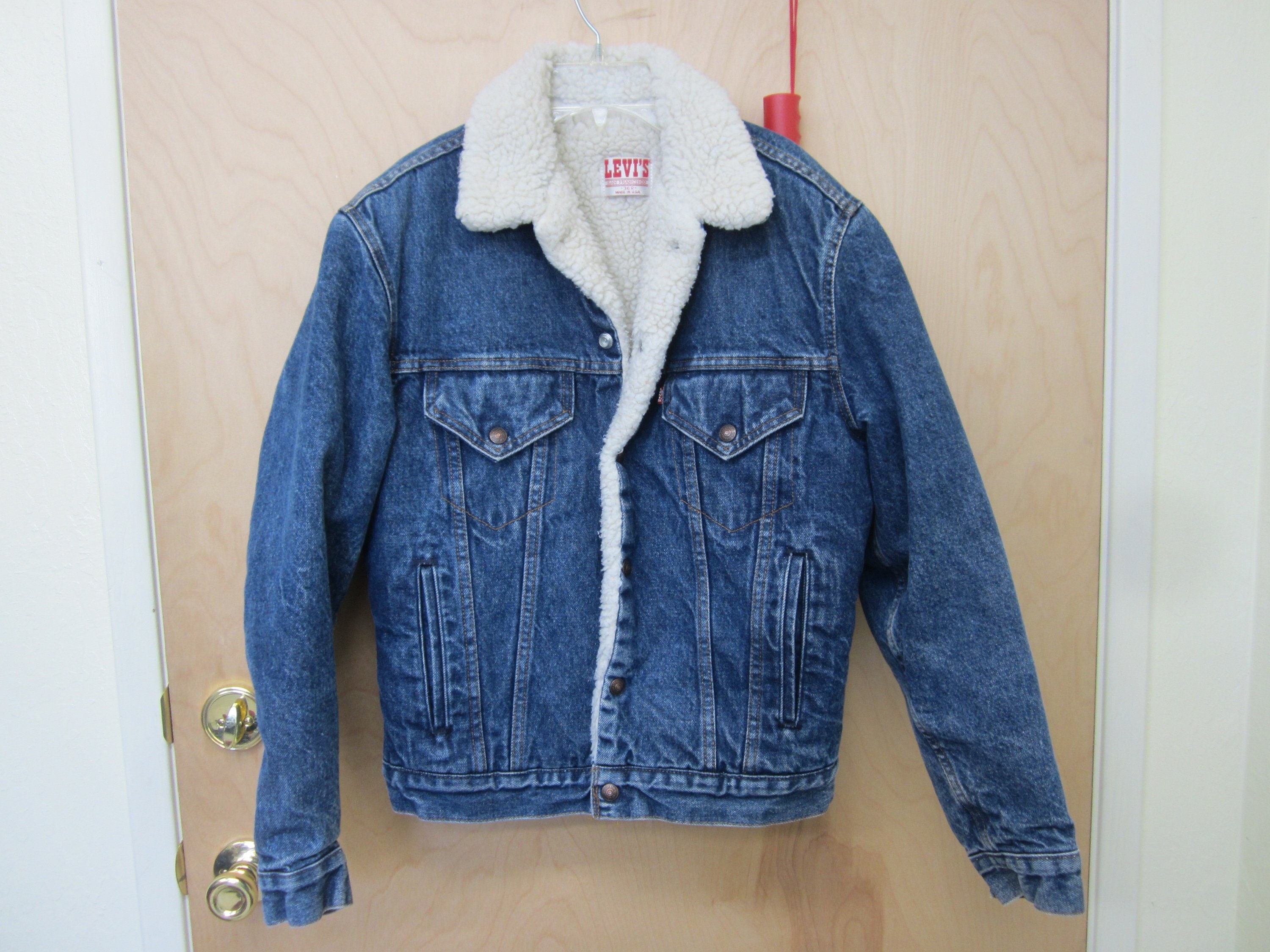 levi sheepskin denim jacket