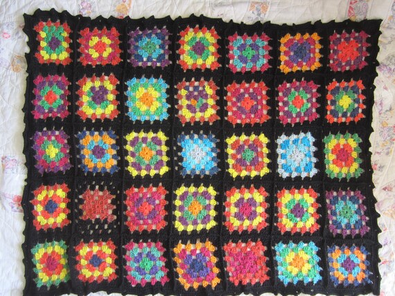 Granny Square Crochet Baby Afghan Blanket Throw Mandala Yarn Free Shipping Granny Square Crochet Baby Afghan Blanket Throw Mandala Yarn Free Shipping