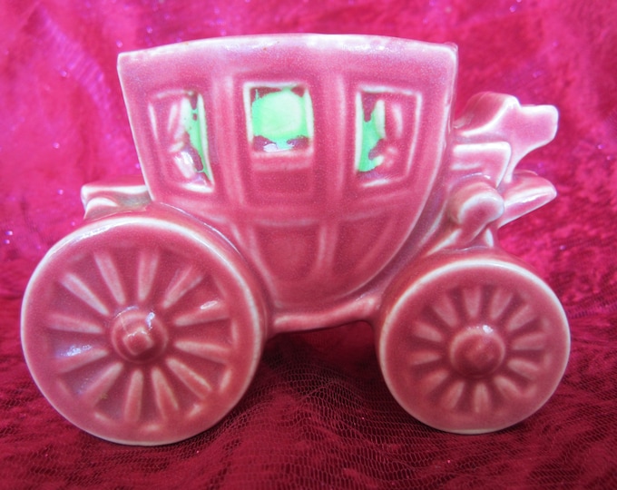 Stage Coach Planter Antique Japan Pottery