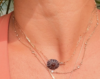 Opihi shell gold-filled necklace
