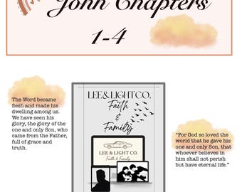 John 1-4 Bible Study Guide: Printable, Color-Coded Notes (Digital Download)
