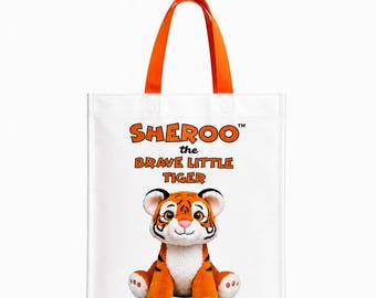 Sheroo the Brave Little Tiger Tote | Reusable Shopping Bag