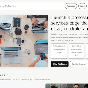 Responsive Service Page Template – HTML CSS, AI-Ready (Digital Download)