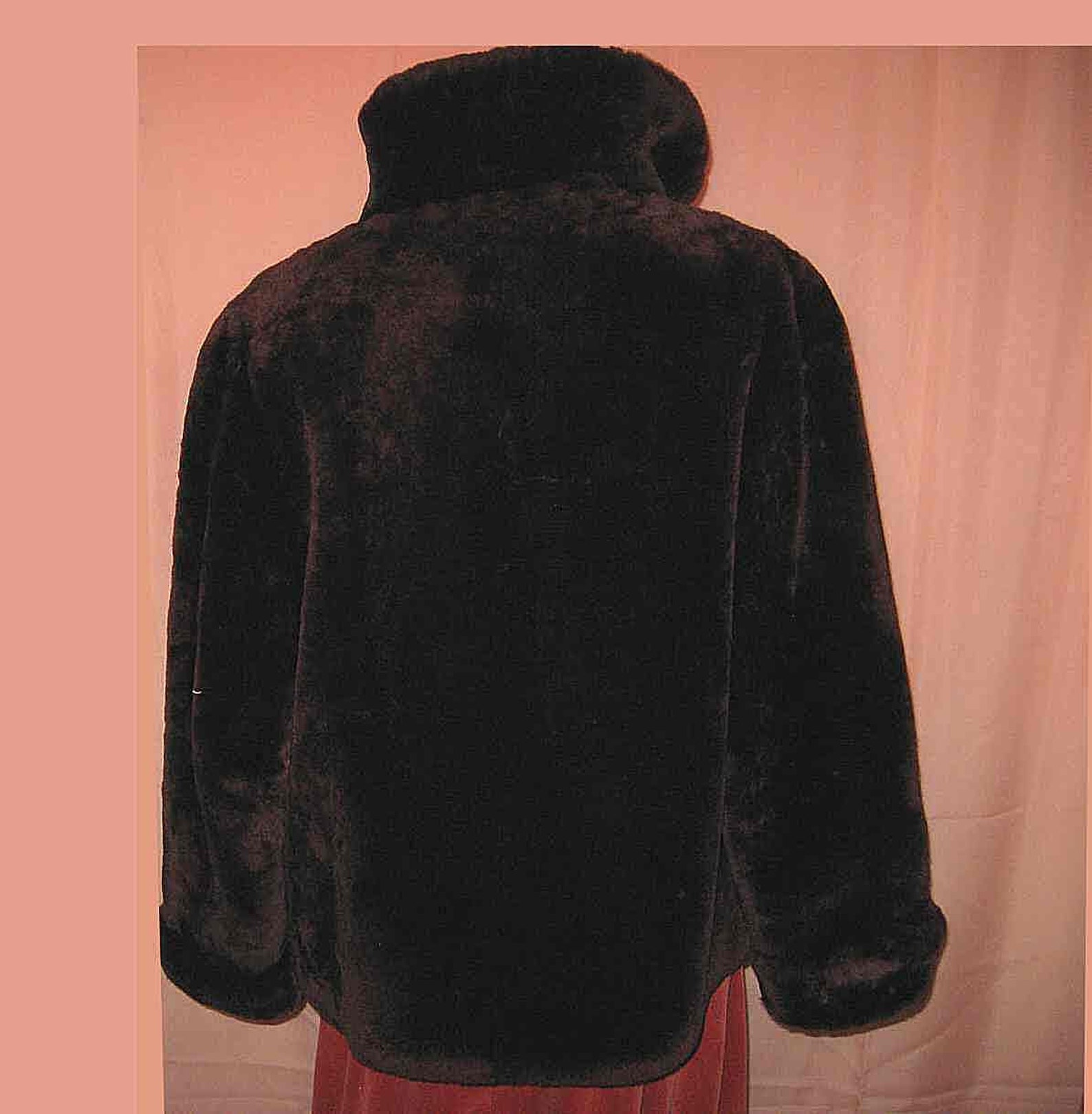 Vintage Mouton Lamb Fur Short Coat Jacket Rich Dark Brown Etsy