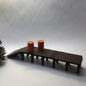 O Scale Miniature Wooden Dock / Freight Platform Scenery for O Gauge Trains