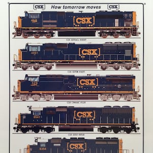 CSX RAILROAD SIGN | Artist Daniel Edwards |  Train Gifts