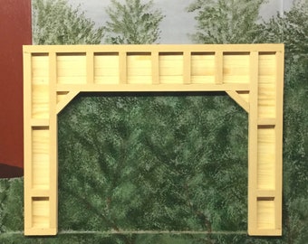 G Scale Train Scenery - Wooden Tunnel Portal for Double Train Tracks