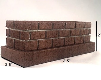 G Gauge Model Railroad Bridge Piers: Handcrafted Scenery for Trains - Set of 2