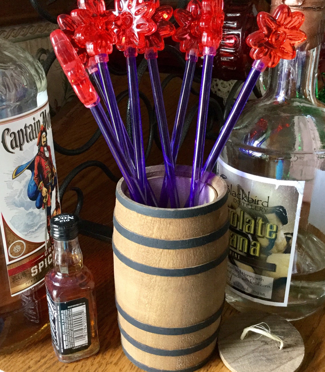 MINIATURE WOODEN BARREL Table Centerpieces Bride Flowers Etsy