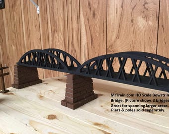 HO Scale Bowstring Bridge – Miniature Train Scenery & Doll House Garden Decor