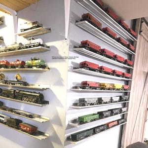 S Scale/Gauge Model Train Display Shelves | Set of 5 | 48 Inch | Trains | Railroad | Shelf