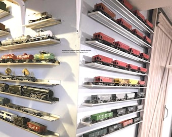 Train Shelves for American Flyer S Scale Trains | Set of 5 - 48 Inch Model Railroad Shelf