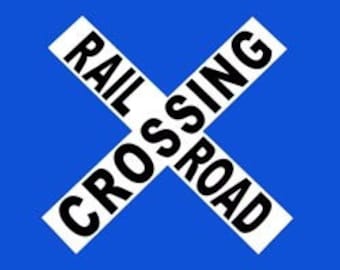 RAILROAD CROSSING SIGN -18 Inches Wide |  Aluminum | Train | Cross Buck