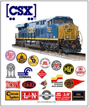 CSX RAILROAD SIGN Wall Art Trains Locomotives Logo Metal | Etsy