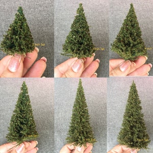 MINIATURE PINE TREES w/ BASES / 10 count 5" Tall / Doll House Crafts Fairy G MINIATURE PINE TREES w/ BASES / 10 count 5" Tall / Doll House Crafts Fairy G