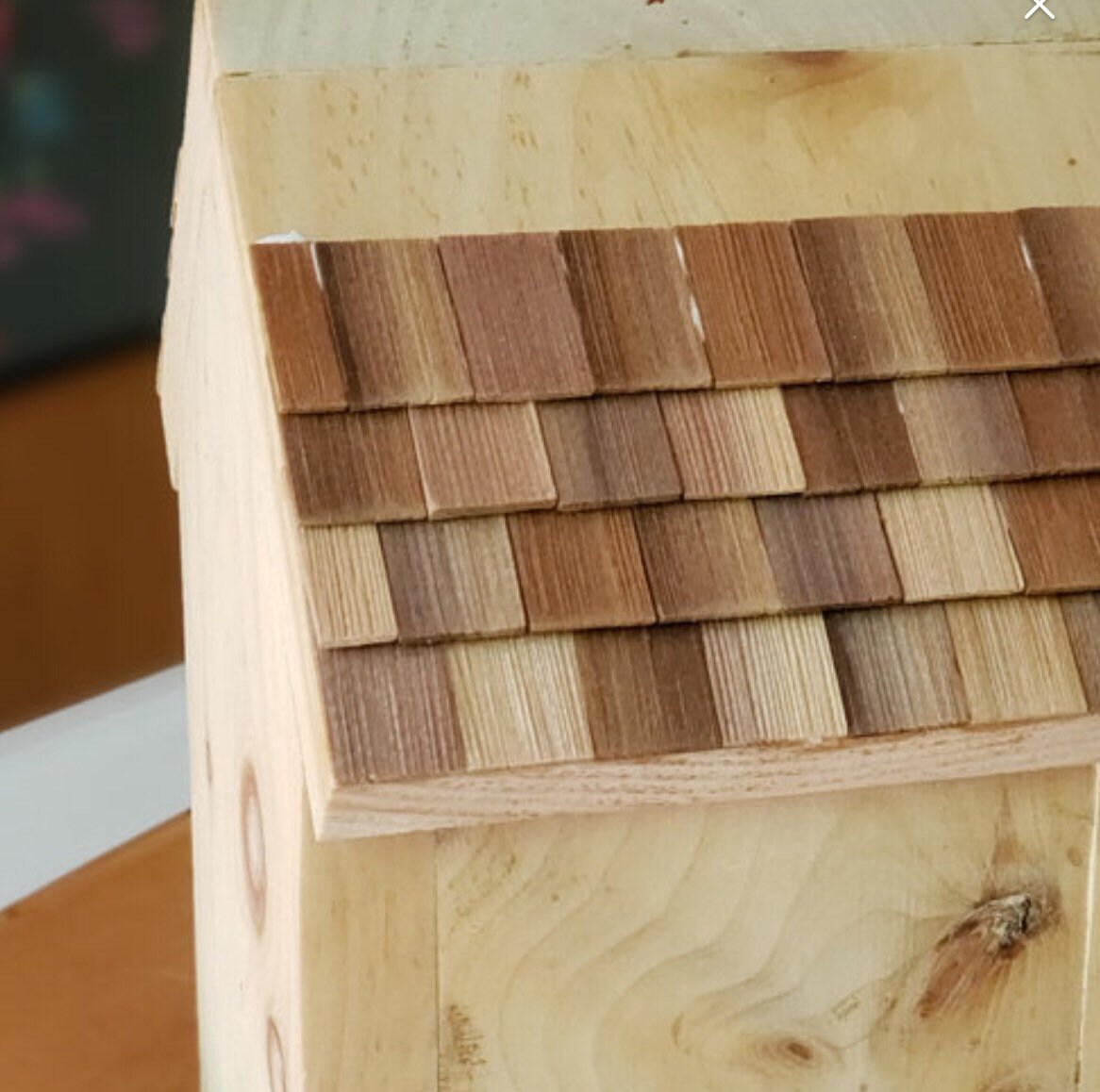 CEDAR BIRDHOUSE ROOFING Shingles 100 pc. Wooden Doll House Etsy