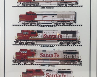 SANTA FE SIGN Diesel Trains #2 | Daniel Edwards Railroad Collection | Trains | Gifts